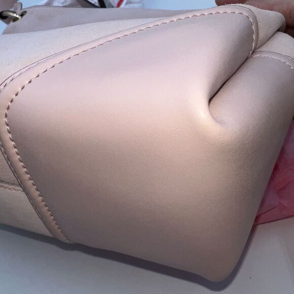 Michael Kors Nicole Blush Suede and Leather Rose Gold Hardware NWT Shoulder Bag - Picture 13 of 14